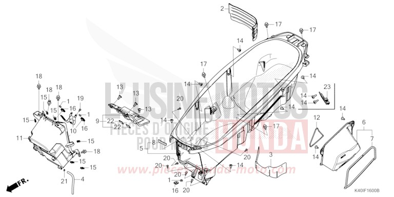 LUGGAGE BOX for Forza 125 PEARL COOL WHITE (NHA16) from 2026